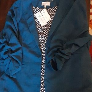 Teal blue blazer